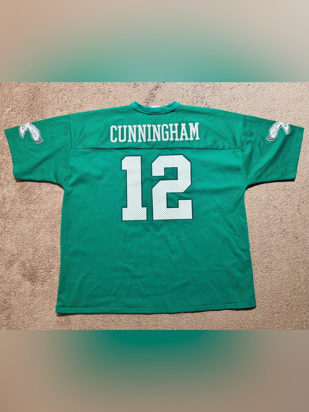 Vintage Logo 7 Randall Cunningham #12 Philadelphia Eagles Jersey